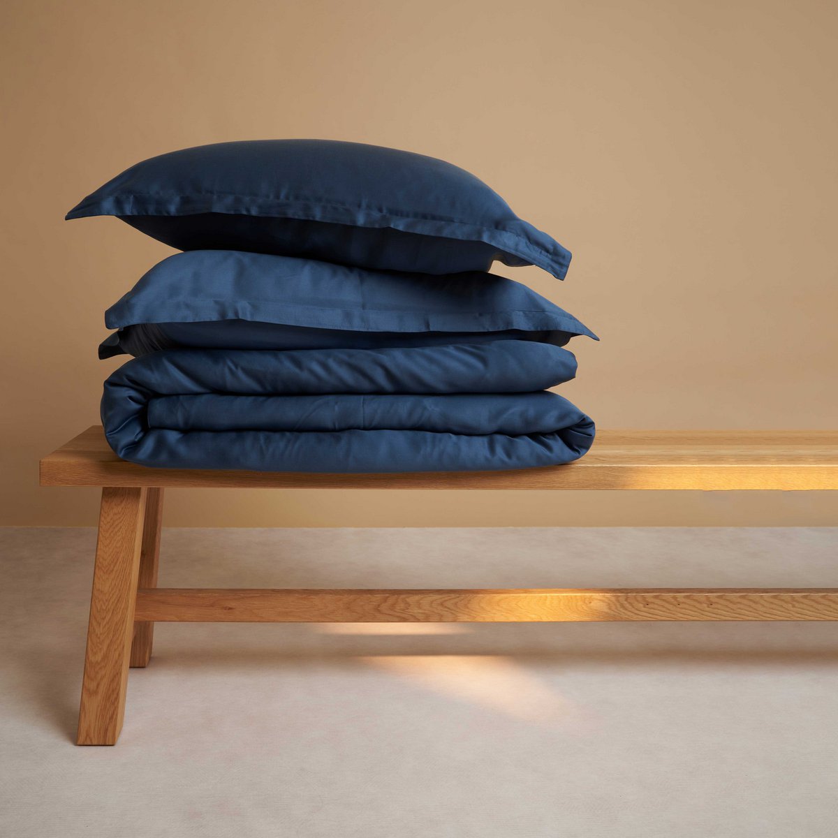 TENCEL™ - Sateen Dekbedovertrek Donkerblauw