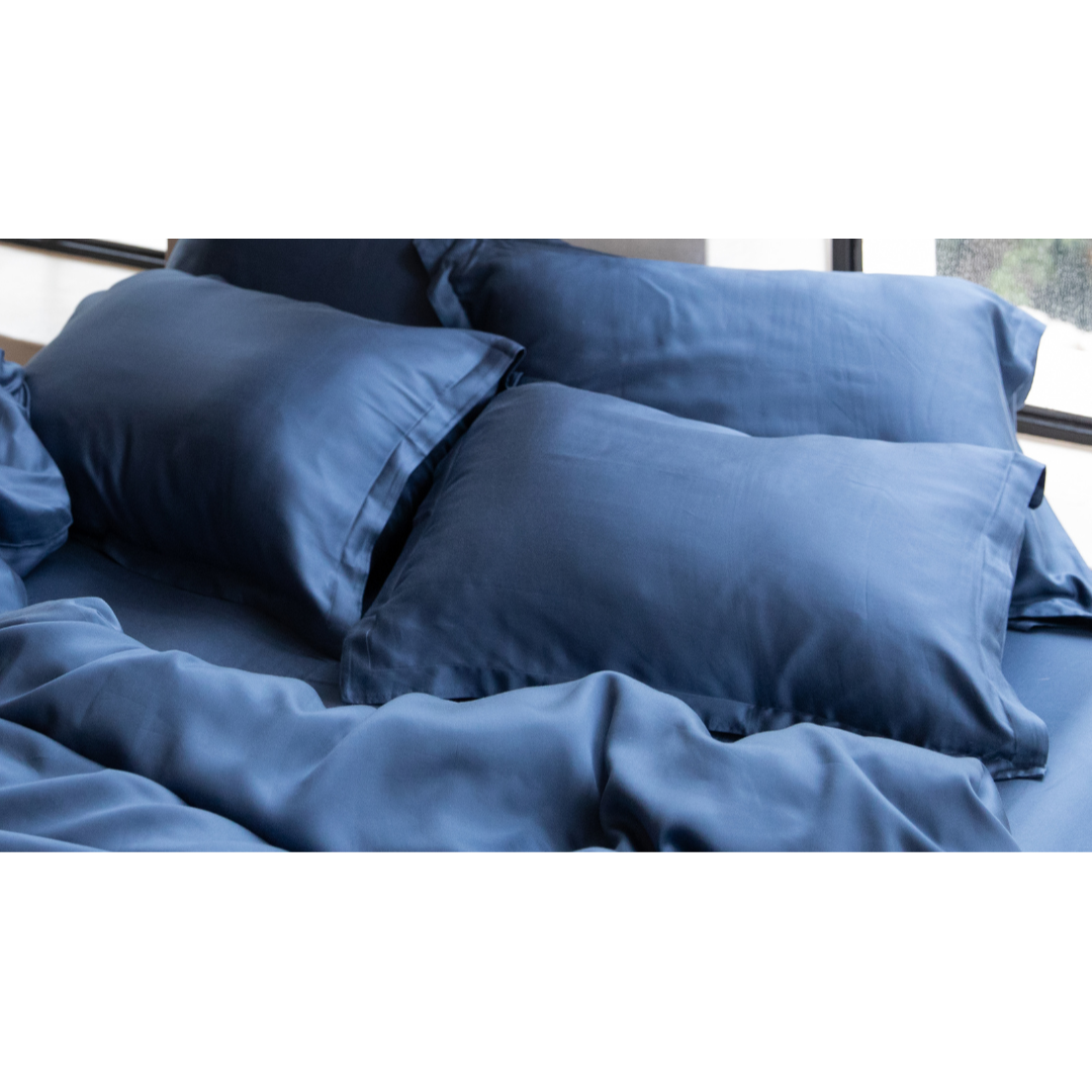 TENCEL™ - Sateen Dekbedovertrek Donkerblauw