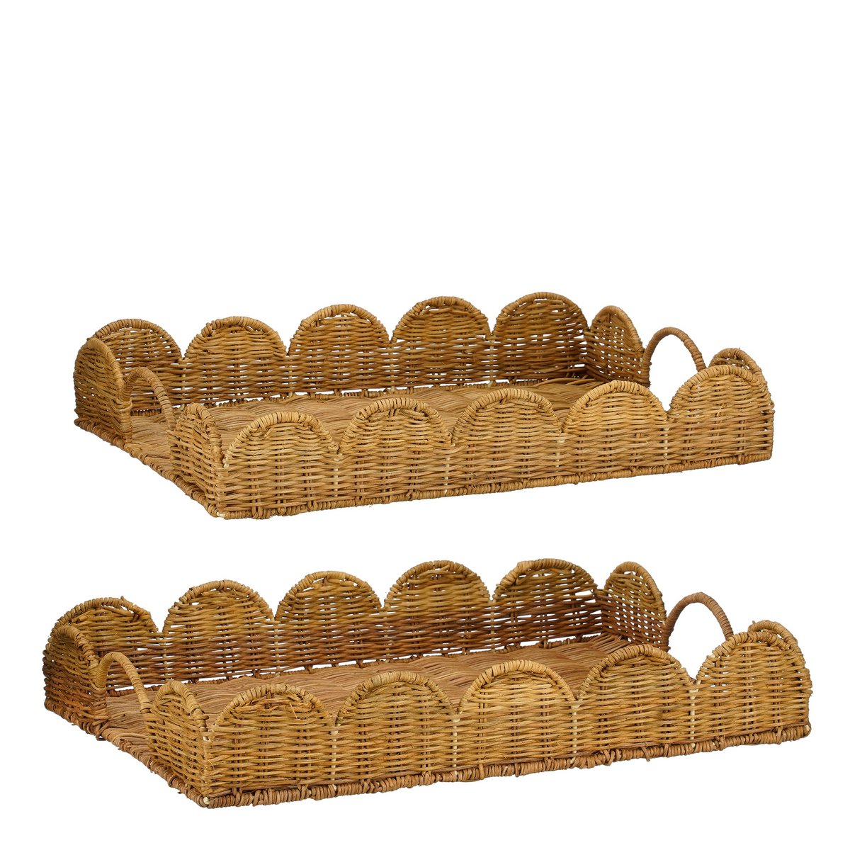 De rotan dienbladen van Mica Decorations
