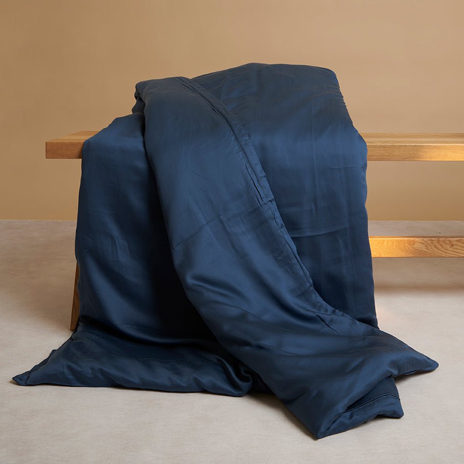 TENCEL™ - Sateen Dekbedovertrek Donkerblauw
