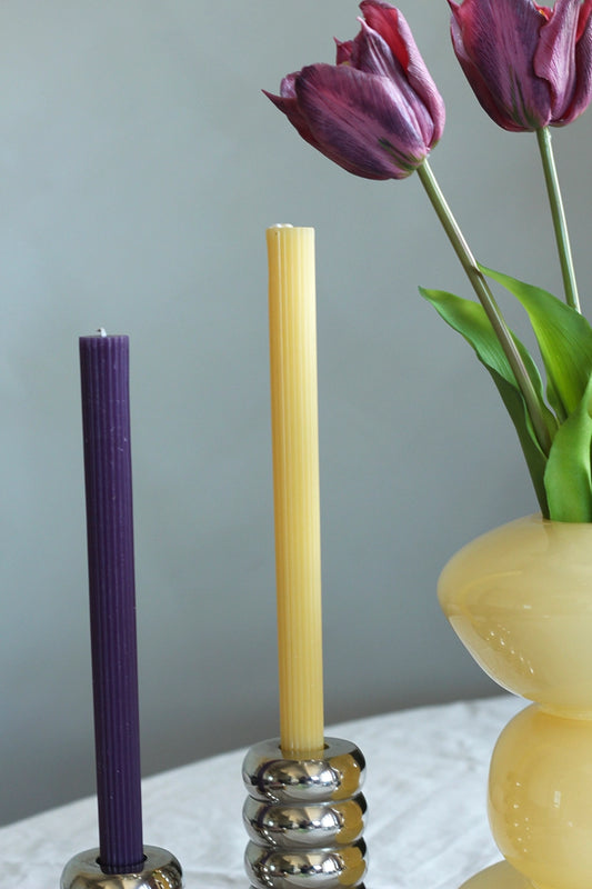 Geribbelde dinerkaarsen