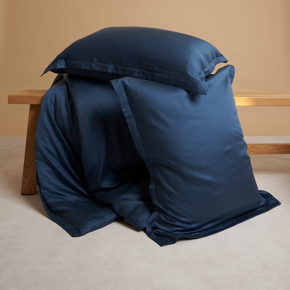 TENCEL™ - Sateen Dekbedovertrek Donkerblauw