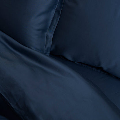 TENCEL™ - Sateen Dekbedovertrek Donkerblauw